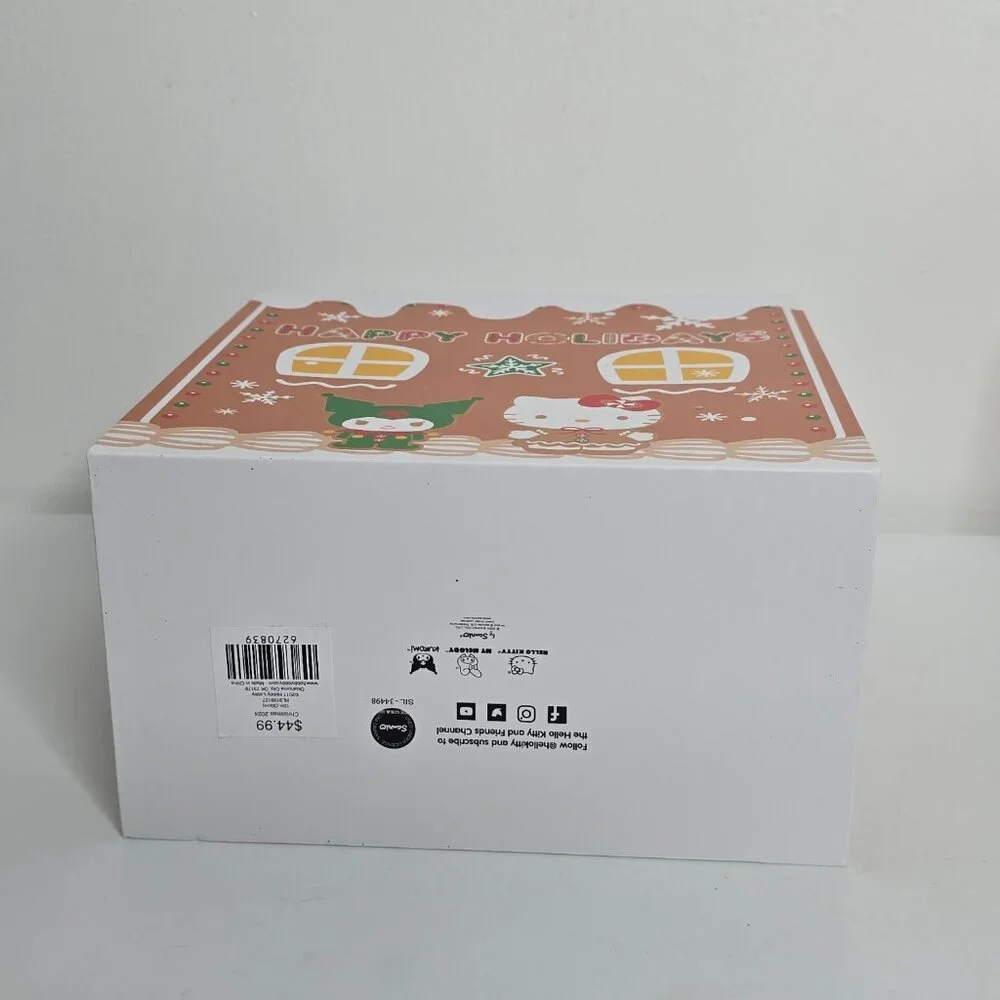 Hello Kitty Gingerbread Plush‎ Hugger Pillow Sanrio 2024 NEW Polka Dot Bow